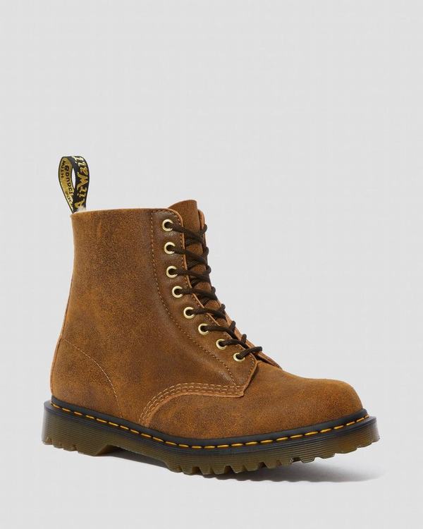 Dr Martens Dámské Kotníkové Boty Fur-lined 1460 Pascal Shearling Hnědé / Béžový, CZ-825371